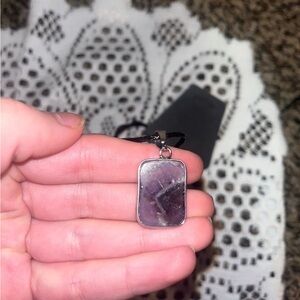 Amethyst crystal necklace